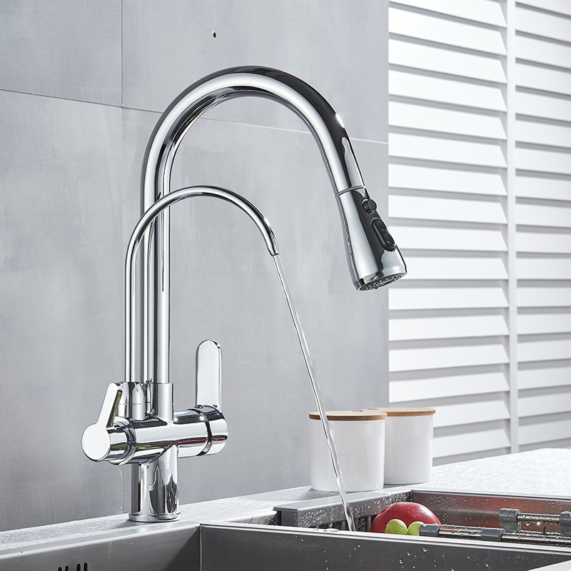 China faucet manufacturers 3 Wege Wasserhahn Water filter kitchen faucet with filter sanitary ware accessories