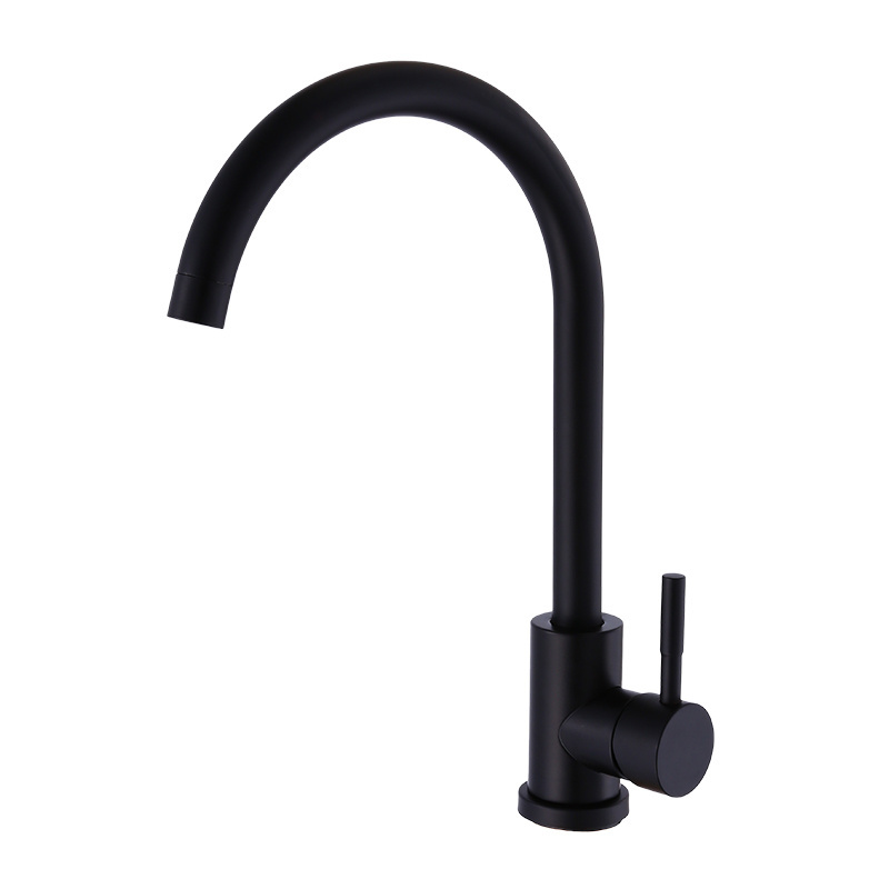 Brass Kitchen Sink Water Faucet 360 Rotate Swivel Faucet Mixer Single Hole Black Mixer Tap cabezal pulverizador grifo