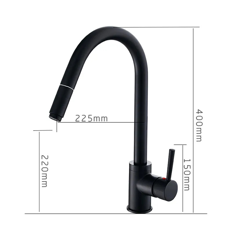 Pull out Kitchen Faucet Brass Single Handle Chrome 360 Rotation Two Ways Water Outlet Faucet faucets mixers taps manufact