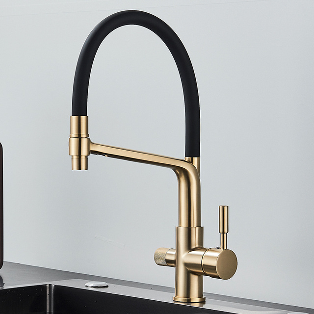 Purified Water Kitchen Faucet Pull Down Spray Stream Head 360 Rotate Mixer Tap Deck Mount Drinking Water Torneira Crane