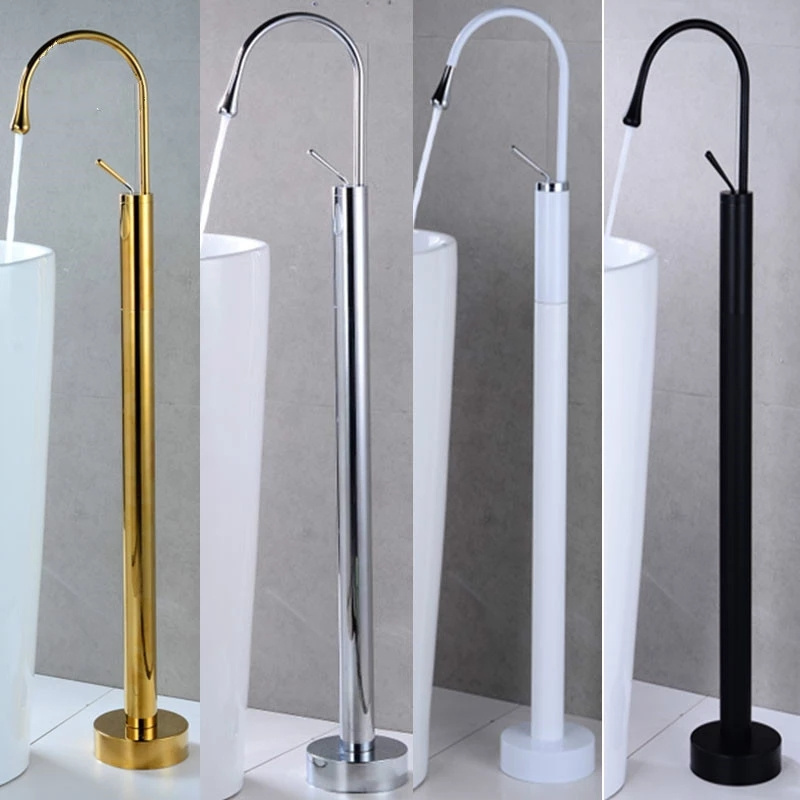 Black and gold free standing tub faucet freestanding tub rain mixer bath shower faucets robinet baignoire