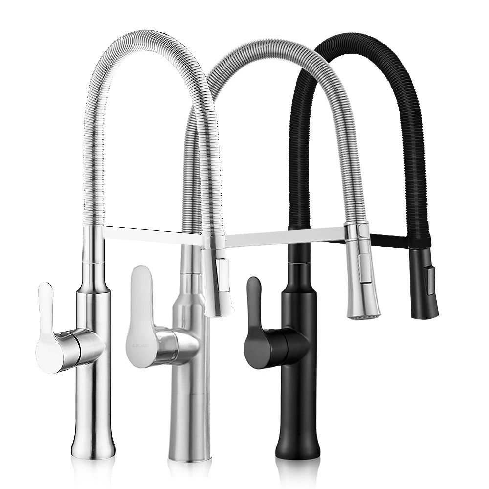 Kitchen Faucet Black Nickel Hot and Cold Water Classic kitchen faucet Brass brushed process swivel Faucet griferia lavamano