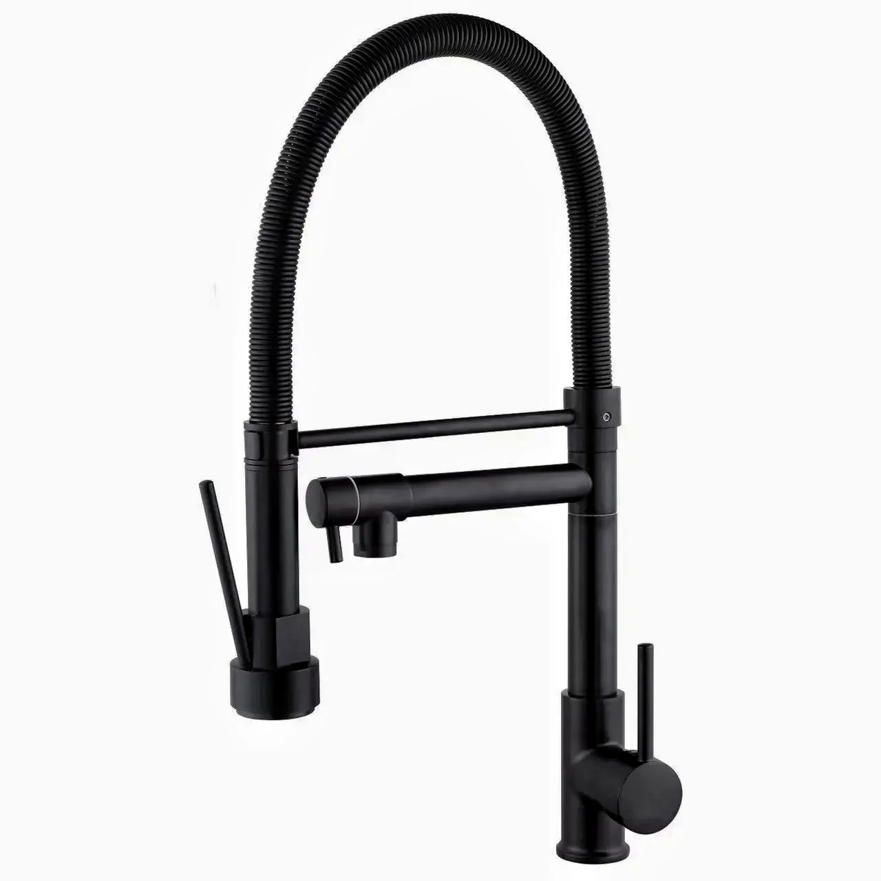 Luxury Black Bronze Spring Kitchen Mixer Faucet Vanity Tap Single Handle Mixer Tap Sink Faucet 360 Rotation Kitchen Faucets