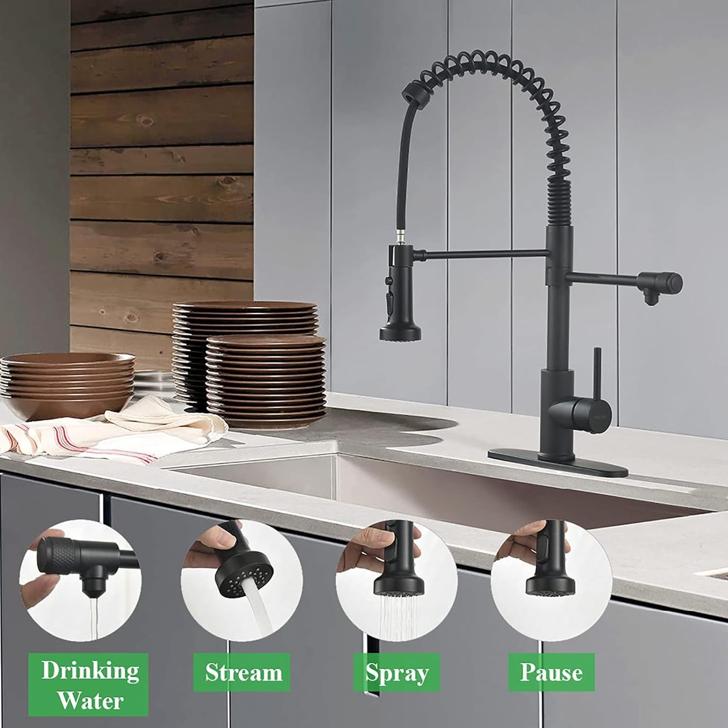 Newly 360 Rotation Osmosis Water Filter Sink Taps Granite Mixer Swivel Water Purification 3 Way Filter Kitchen Faucets