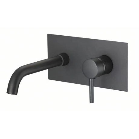 Wall-mounted Concealed With Pre-embedded Box Matte Black Basin Faucet Brushed Gold Hot and Cold Water Washbasin Mixer Tap