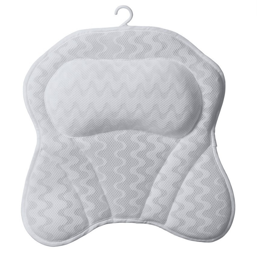 Wholesale 3D mesh butterfly shape spa bath pillow with suction cup polyurethane foam butterfly bath pillow