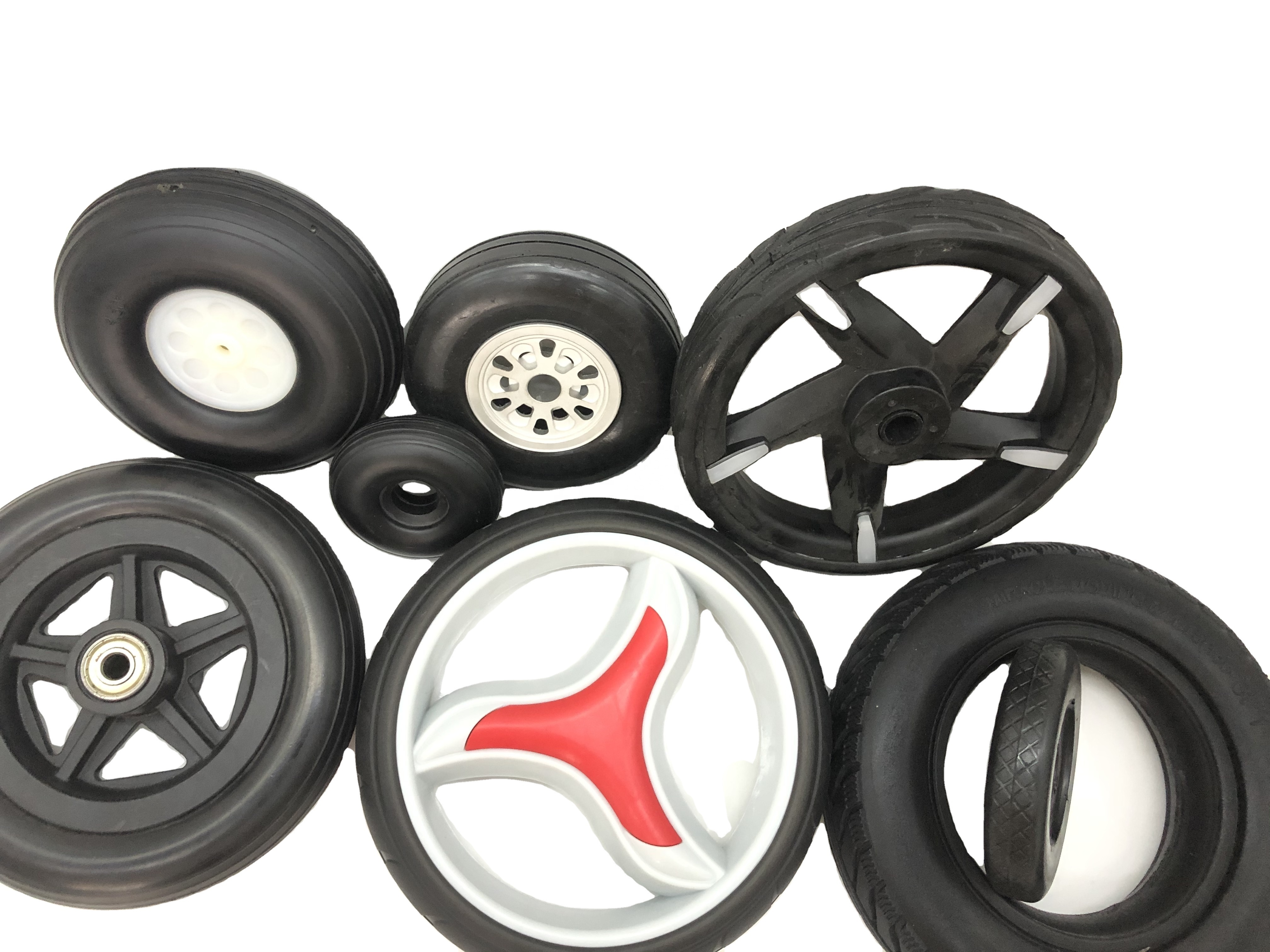 High quality custom model aircraft tires durable Solid PU Foam Wheel, PU foam wheel tires