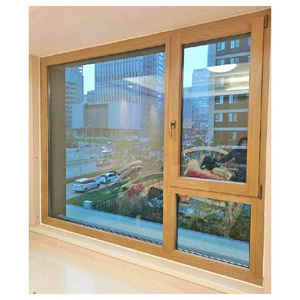 Aluminum Wooden Casement Window Simple Design Aluminum Wooden Swing Window