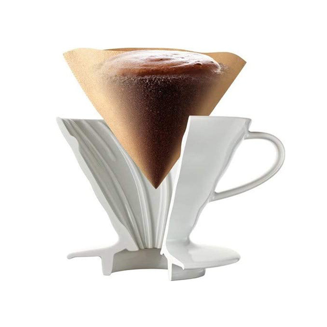 ceramic white coffee dripper coffee filter