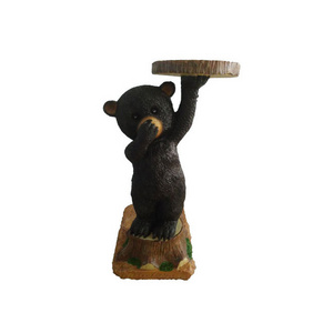 Decorative Cute Handmade Bear Resin Toilet Paper Holder