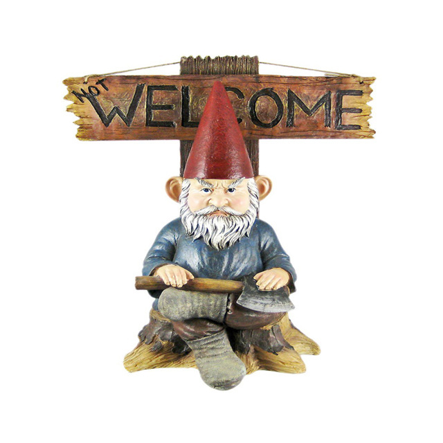 Resin funny Hunting garden gnome dwarf funny custom garden decoration wholesale garden gnomes