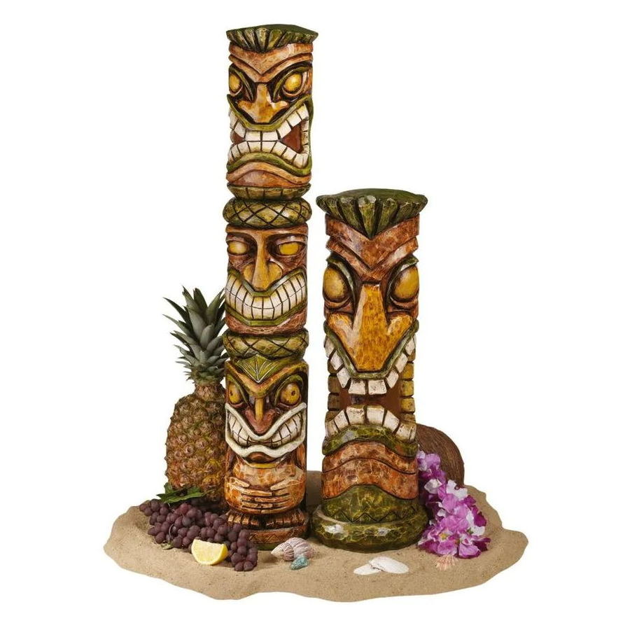 custom tiki bar decoration fairy house accessories wholesale resin tiki statue