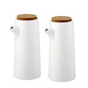 wholesale custom handmade ceramic oil cruet olive oil dispenser bottle bottle with cork