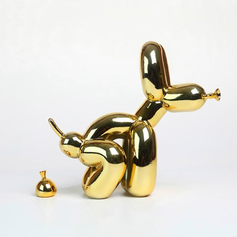 wholesale funny Resin black Balloons Dog resin sculpture