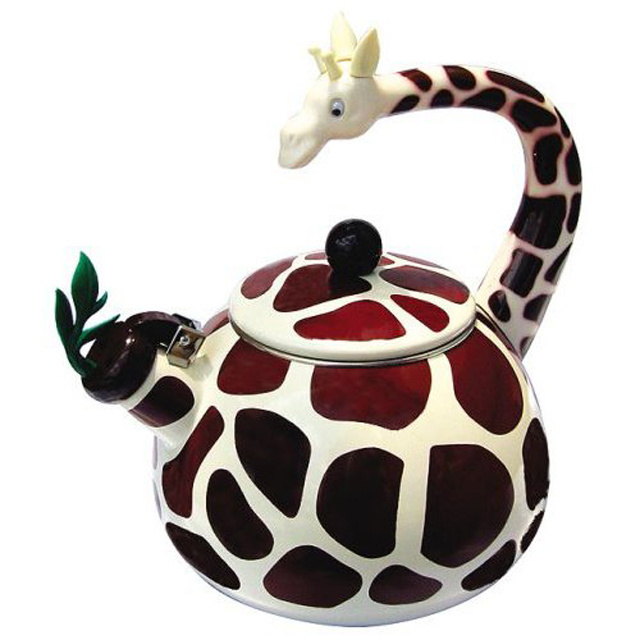 Custom wholesale home decor bulk ceramic unique cute animal shaped teapot ceramic novelty gifts giraffe teapot