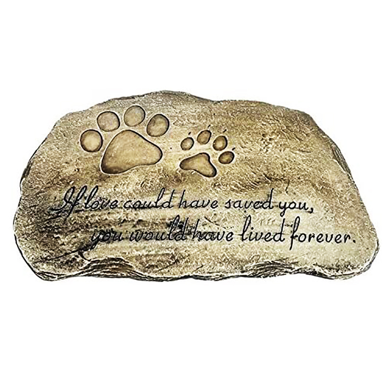 Paw Prints Pet Memorial New Product Resin Garden Stone