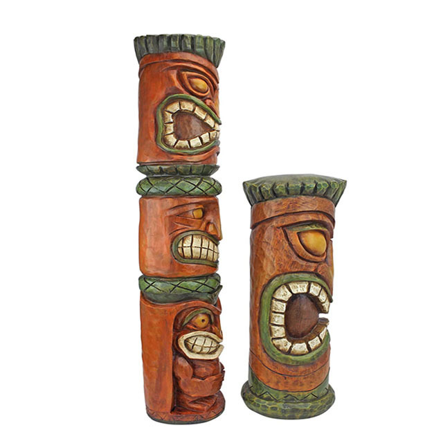 custom tiki bar decoration fairy house accessories wholesale resin tiki statue