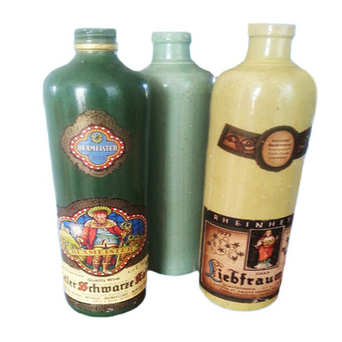 Customized wholesale factory direct supplier 750ml ceramic beer bottle bar supply wine bottle