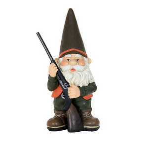 Resin funny Hunting garden gnome dwarf funny custom garden decoration wholesale garden gnomes