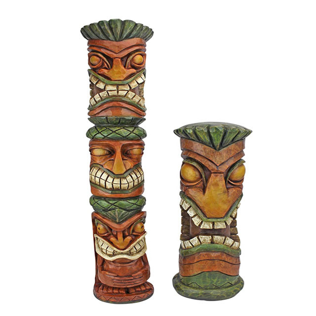 custom tiki bar decoration fairy house accessories wholesale resin tiki statue