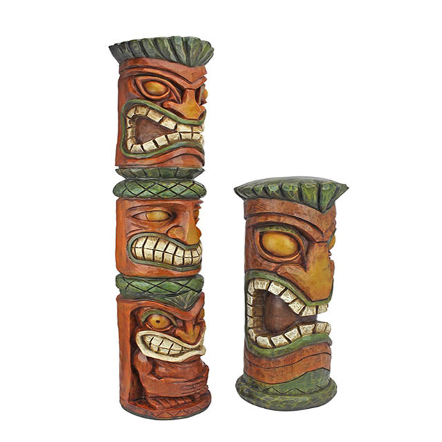 custom tiki bar decoration fairy house accessories wholesale resin tiki statue