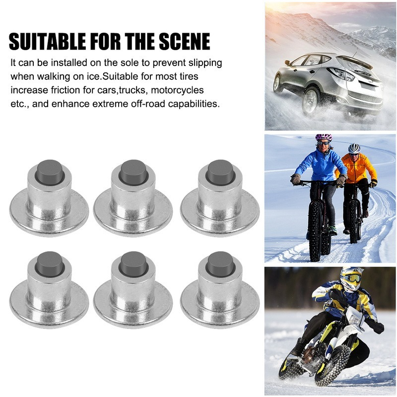 Motorcycle Bike Tire Anti-Slip Studs Universal Winter Snow Spikes Tyre Cleats for Car Bicycle Shoe Soles Snow Nails