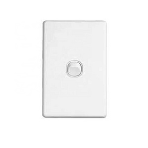 1 Gang Switch Grid Plate and Cover, White Electric