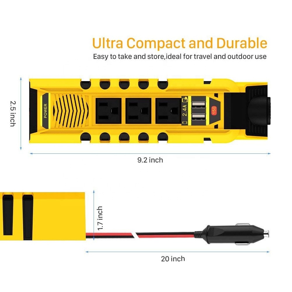 Mini Smart Power Inverter For Car 3 Phase Inverter For Electric Car 110V Pure Sine Wave