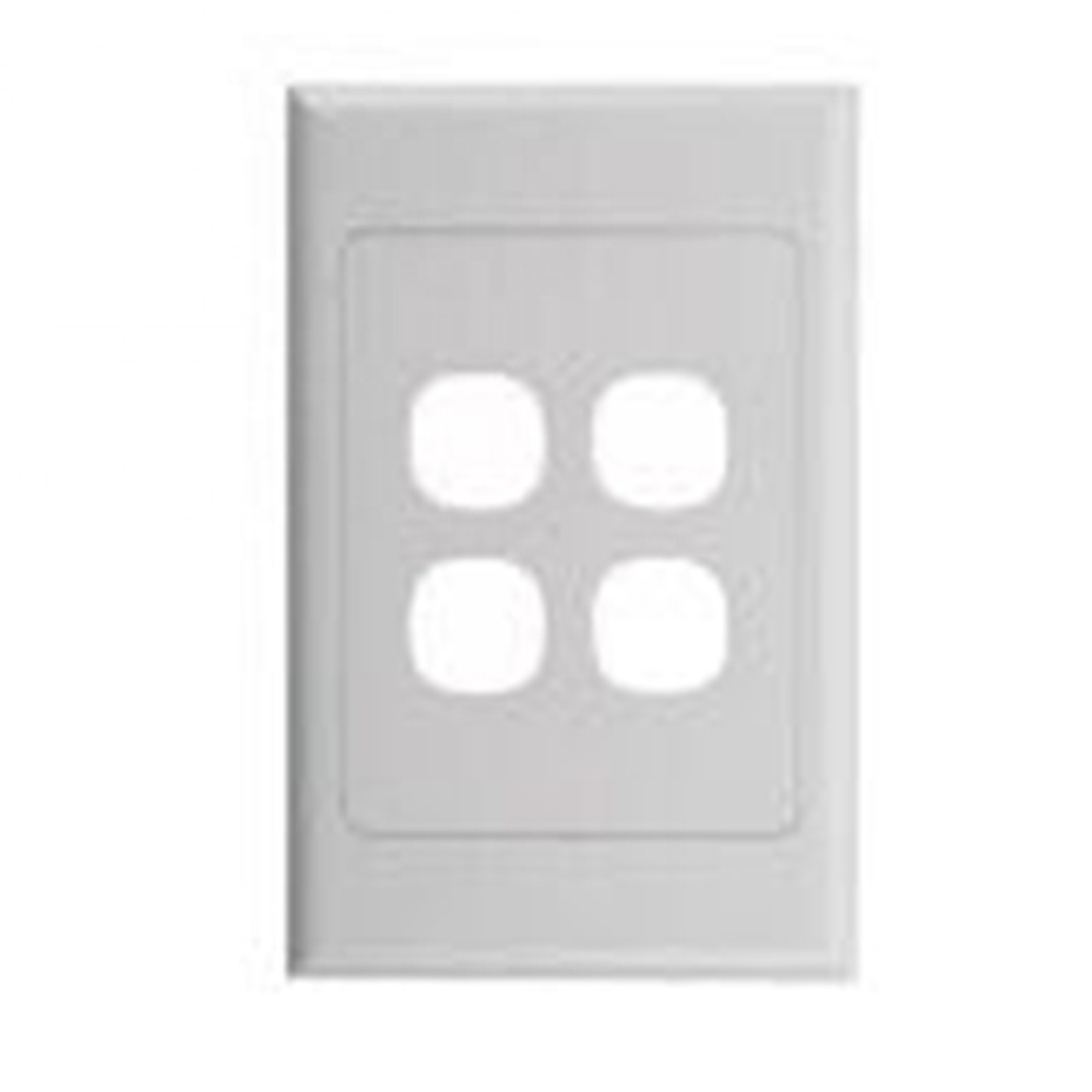 120*86mm Four Gang 4-Port Wall Plate White Outlet Switch Toggle Cover