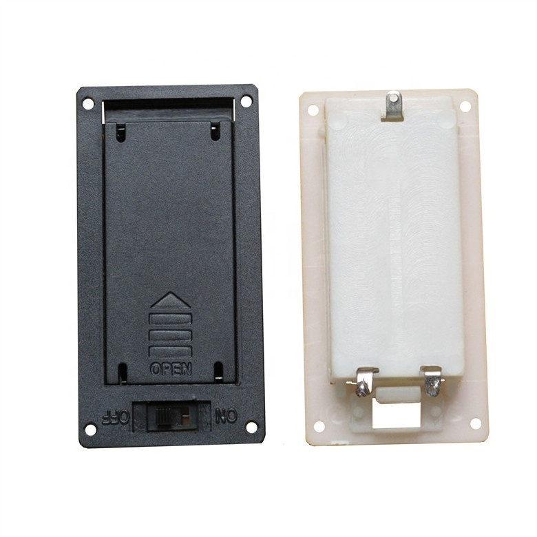 2AAA  battery holder Embedded 3V Environmental ABS battery case with switch 67.5X39X14mm