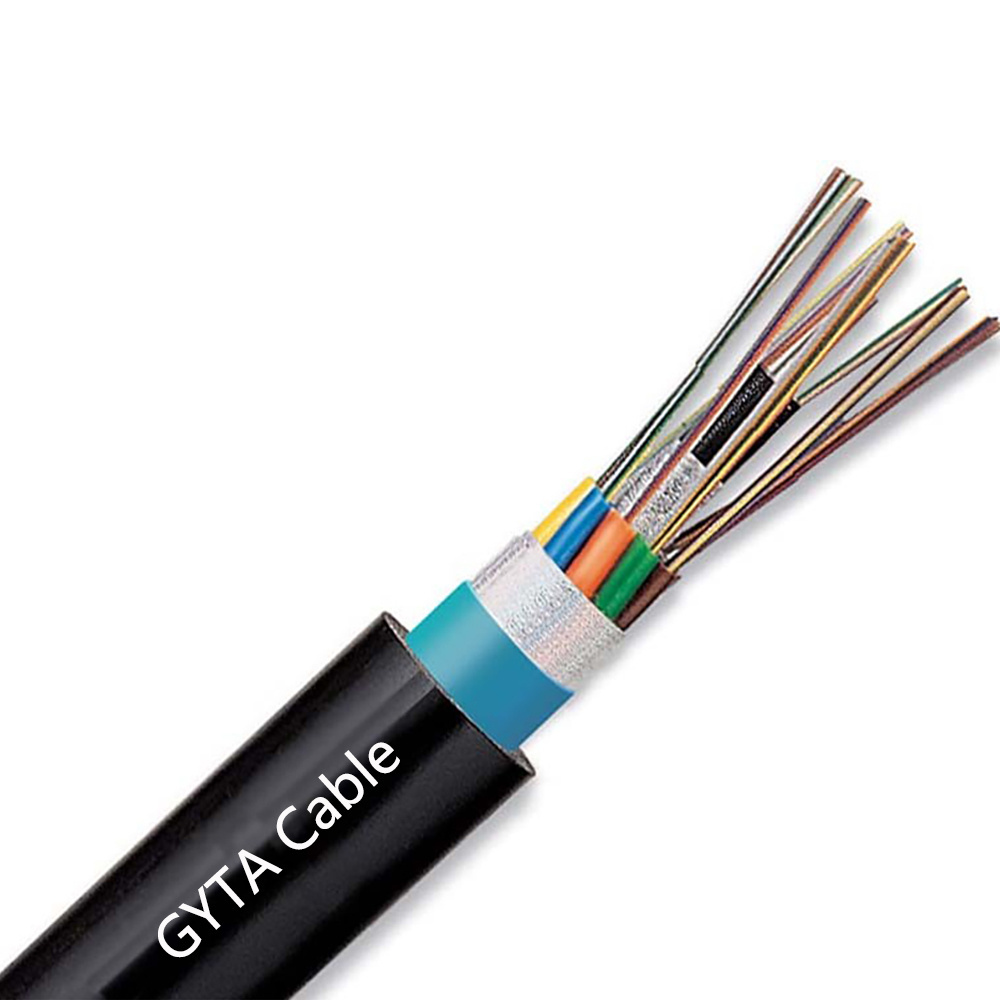 Outdoor Optical Cable Communication GYTA 6 8 12 24 48 96 144 196 Core SM/MM Core Fiber Optic Cable Manufacturer price