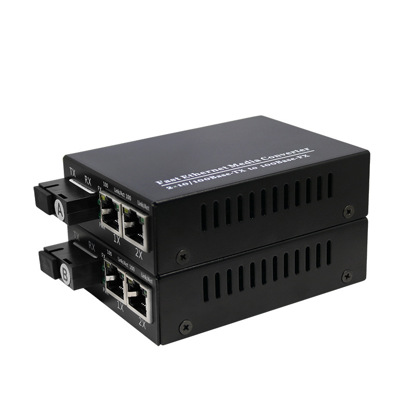 FTTH 2 4 Port 10 100 1000 SC Ethernet Dual Fiber Optic Media Converter Price, 100M 1000M Fiber Optic to RJ45 Media Converters