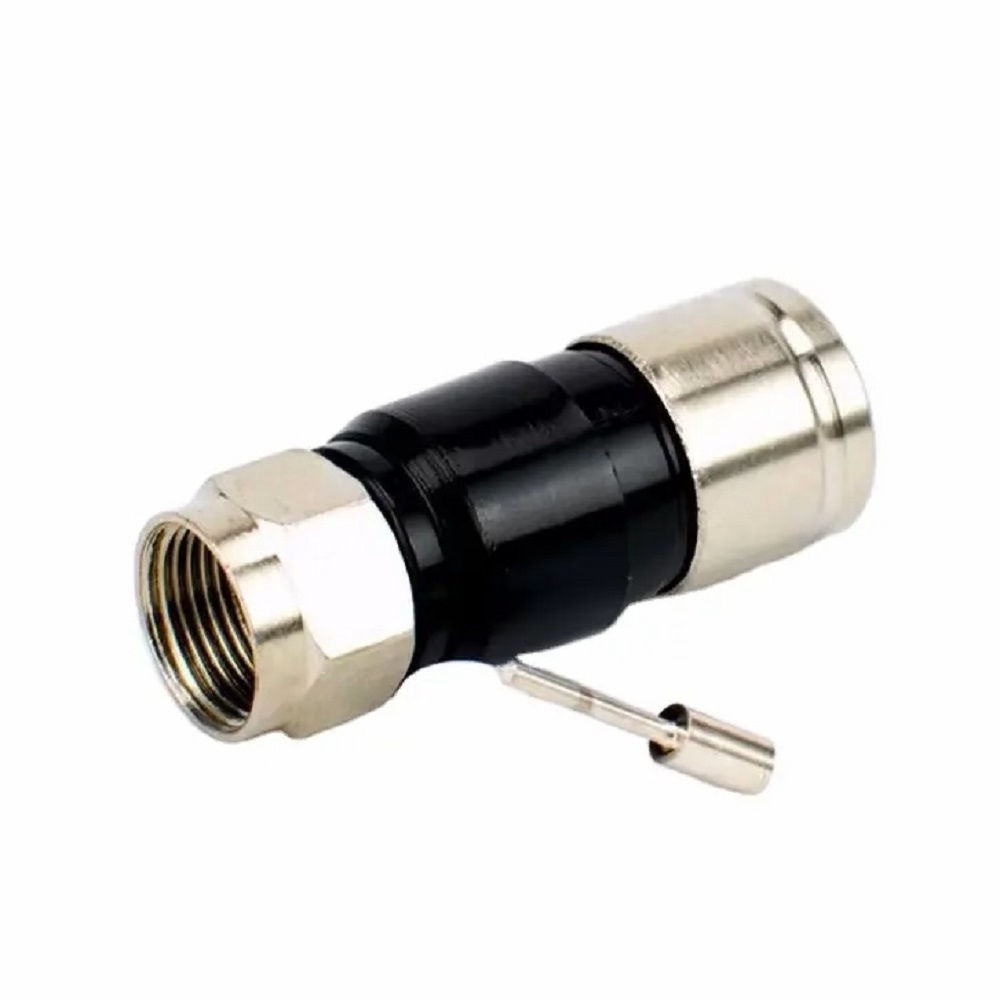 Factory price compression RG59 RG6 RG11 coaxial cable coax connector 7.0mm 6.8mm cable male f rg6  conectores cable coaxial plug