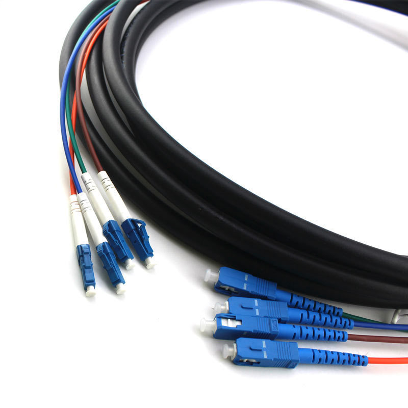 12 core 62.5/125 mm duplex waterproof fiber pigtail with sc upc connector