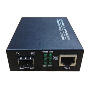 1SFP Port 1 rj45 Ethernet 10/100/1000M Gigabit fiber to rj45 converter sfp Fiber media converter