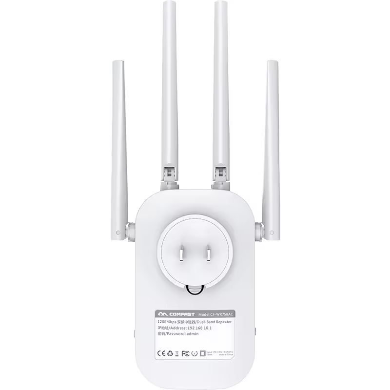 Comfast OEM  Long Range Wifi Amplifier CF-WR758AC wifi extender High Speed 1200Mbps 2.4GHz 5.8GHz Signal Amplifier Wifi Repeater