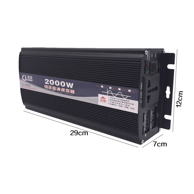 High Quality 12v 24v DC to AC 110v 220v Pure Sine Wave Inverter  Power Inverter  600w 1000w 3000W