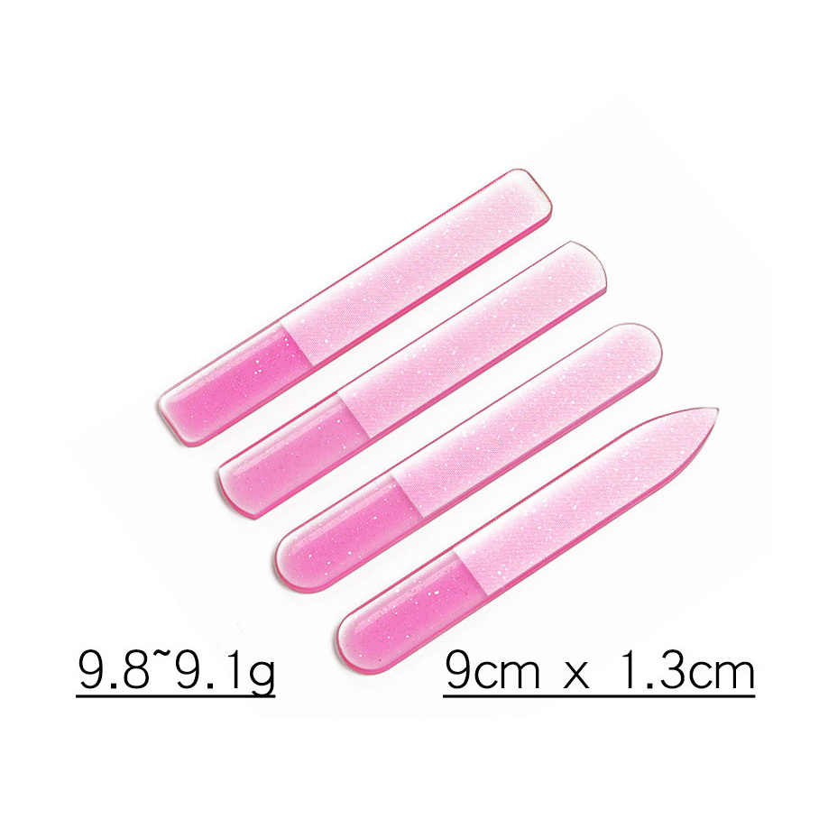 FOCSTAR 2022 New Colorful Nano Glass Nail Shiner Nail Files Crystal Nail Shine Buffer Polisher with Case (BT5053)