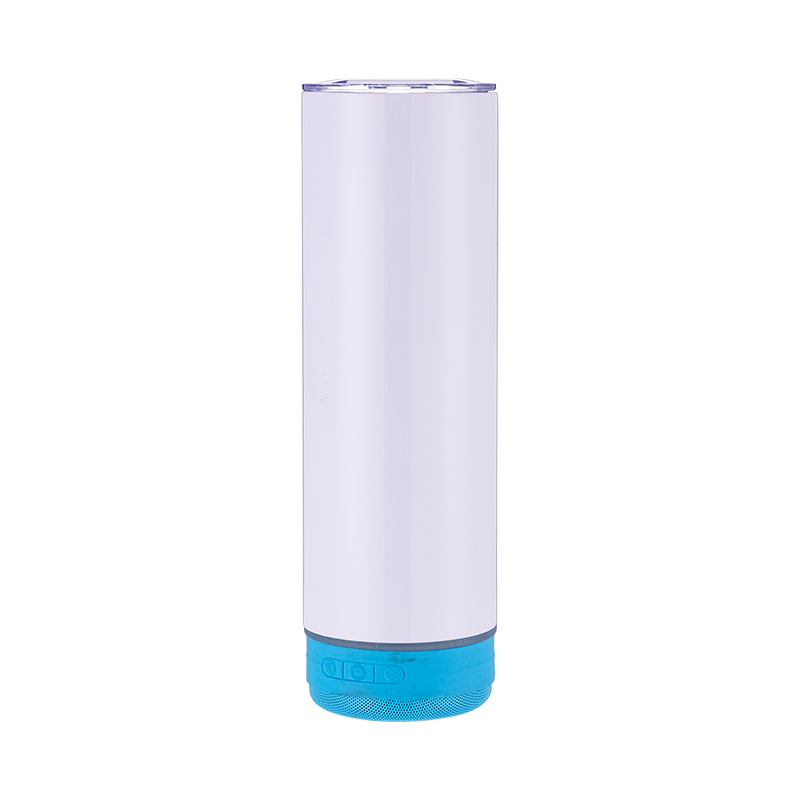 USA Stocked RTS 20oz Blue Tooth Speaker Tumbler Sublimation Straight Blanks Stainless Steel Mixed Colored Speaker Water Mugs