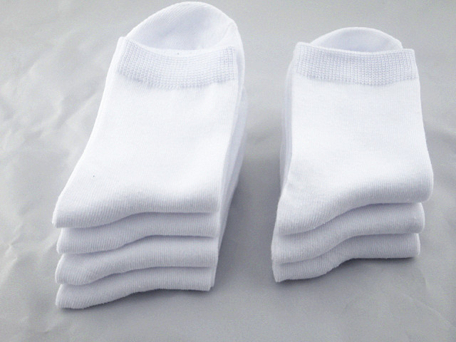 100% polyester cheap white socks for Sublimation printing