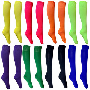 Solid color Knee High Tube calcetines cortos Colorful Soccer Football Athletic Team Socks for Men Women