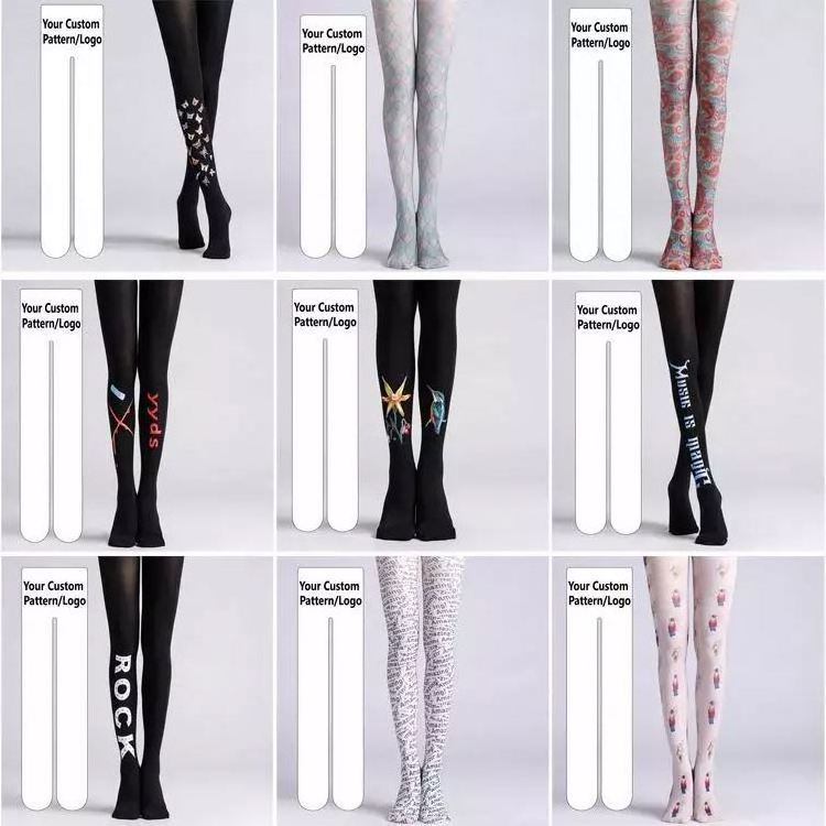 European-style printed sex skinny tight girls pictures sexy 360 wholesale full body pantyhose