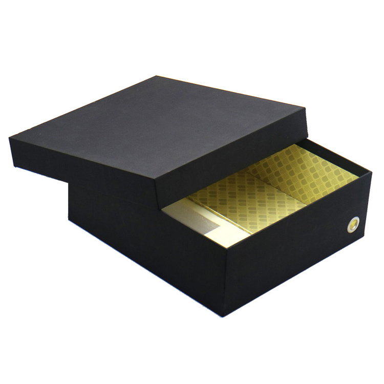 High quality cardboard shoe clothing gift box empty black shoe box packaging custom shoe boxes with logo packaging