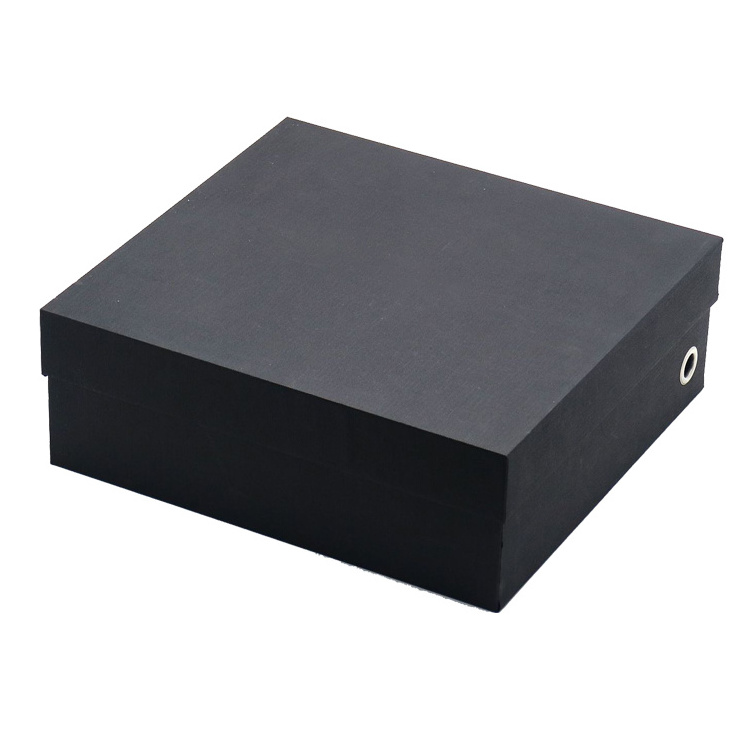 High quality cardboard shoe clothing gift box empty black shoe box packaging custom shoe boxes with logo packaging