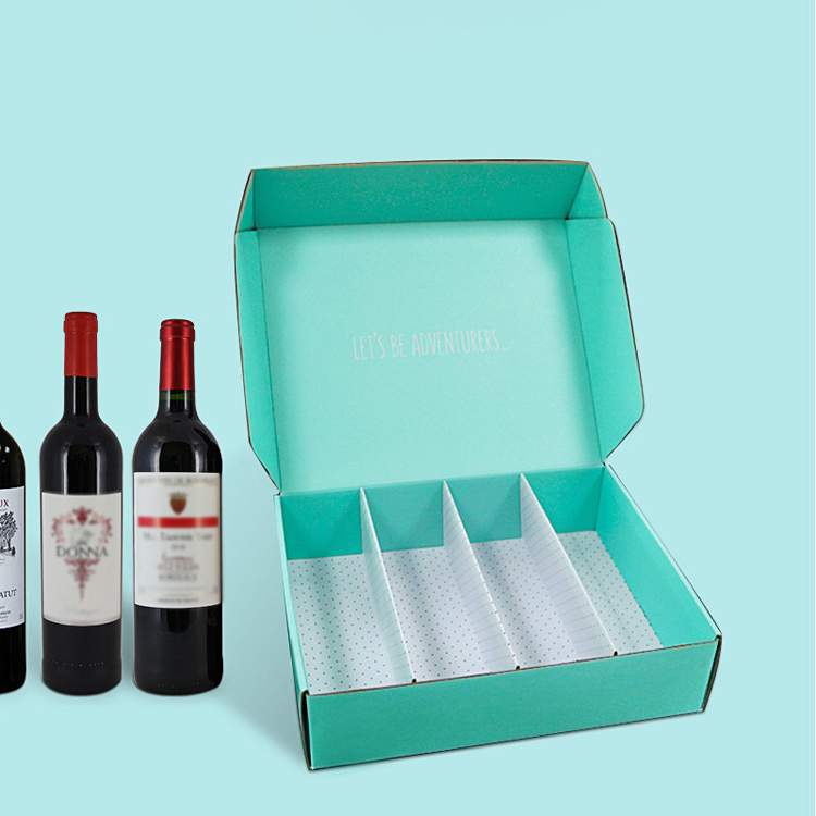 Custom High Quality Luxury Mailing Boxes Paper Wine Bottle Shipping Boxes Craft Packaging Mailer Box Design