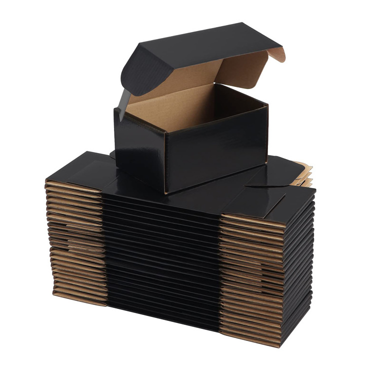 Custom made boite aux lettres strong carton folding black kraft corrugated mobile phones packaging shipping box