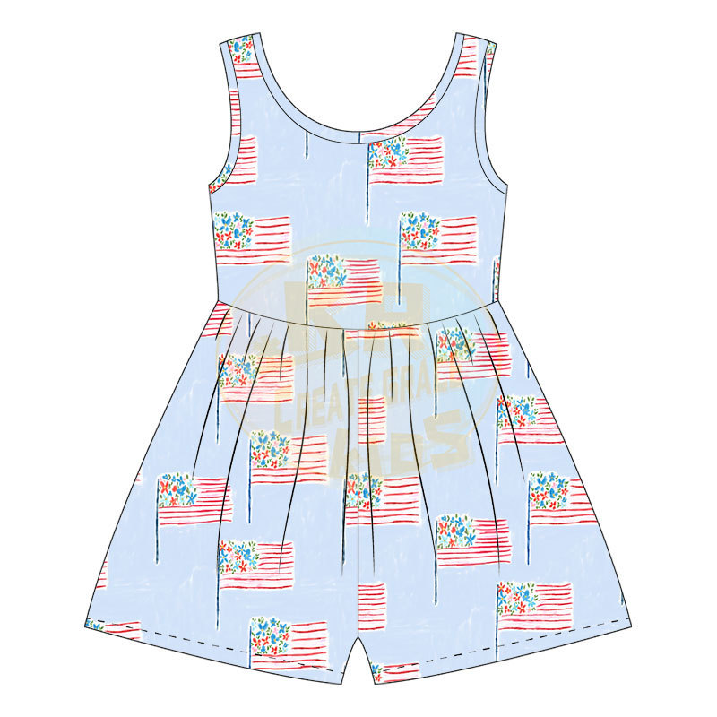 Newborn Summer Casual Jumpsuit Bamboo Fabric Kids Sleeveless One-piece Clothing