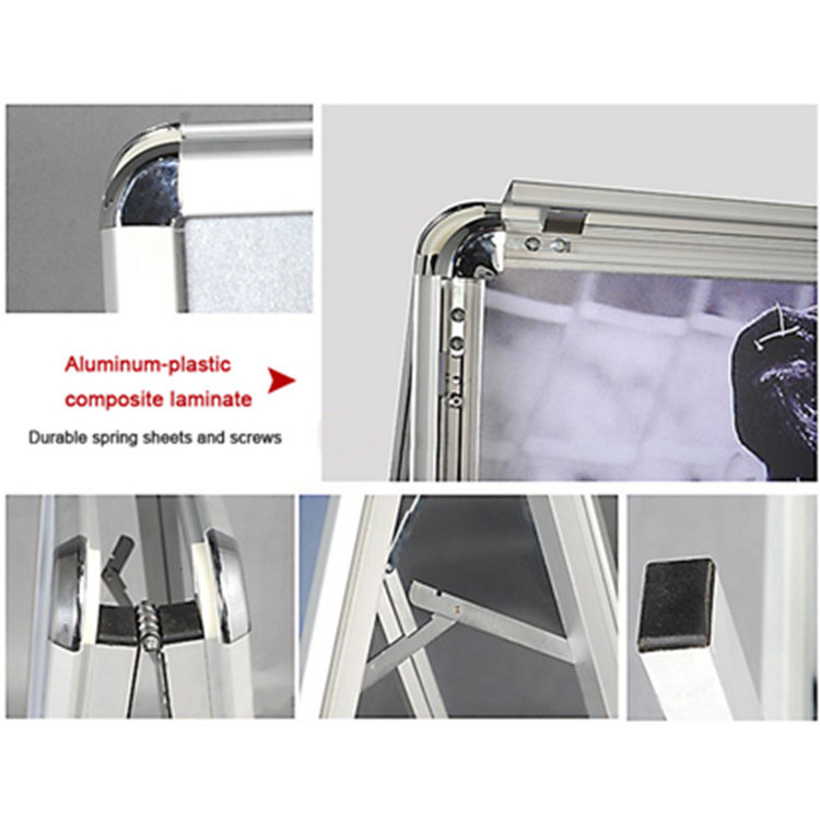 32mm Aluminum folding A frame sign, A board snap frame stand