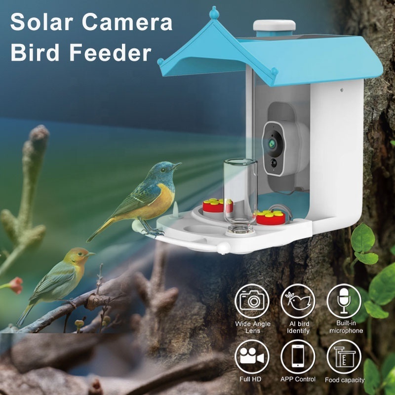 New Design Farms and Retail  Outdoor Smart Solar Powered Gazebo Bird Feeder With Camera