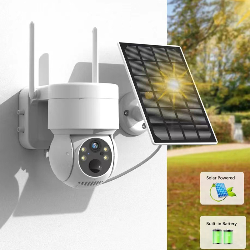 360 degree  powered New wifi solar security camera system wireless outdoor cctv camera 4g solar panel